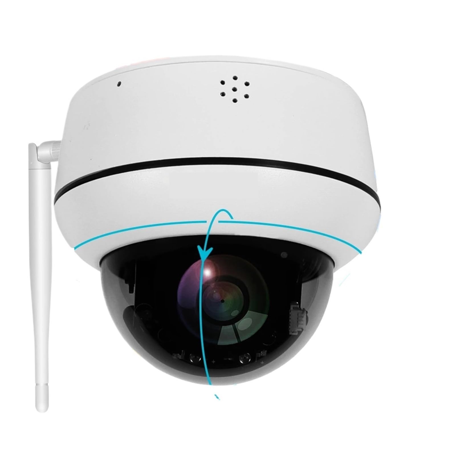 Oshpmbdlyfj 2.7-13.5Mm 5Mp Wifi Dome Ptz Camera 5X Optical Zoom Ip Camera Humanoid Tracking Two-Way Talk Wireless Home Security Surveillance Cameras(Uk Plug_5mp -No Card)