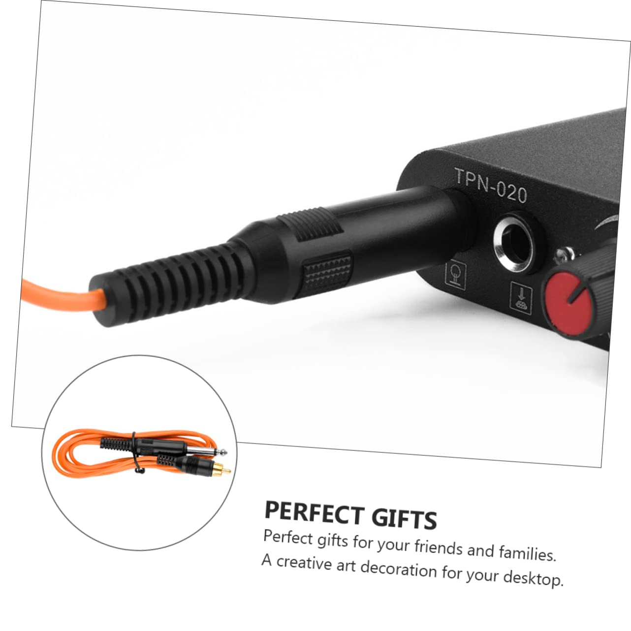 Cable Clip para Máquina de Tatuar Línea Gancho Naranja Cable de Alimentación Flexible y Duradero para Estable