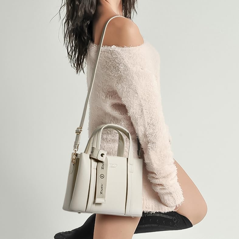 Image of EXOTIC Premium Ivory Chic Edition Urban Luxe Hand & Sling Bag for Women | Stylish PU Leather Tote with Spacious Compartments & Detachable Strap