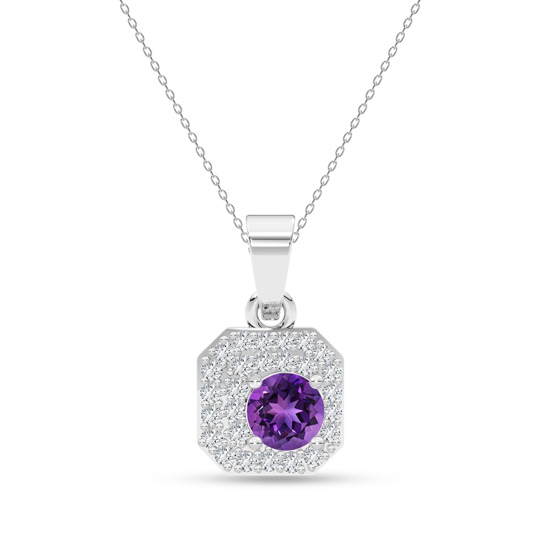 925 Sterling Silver Minimal Daily Wear Pendant Necklace with Chain | Platinum Plated | Gift for Women & Girls-image-35