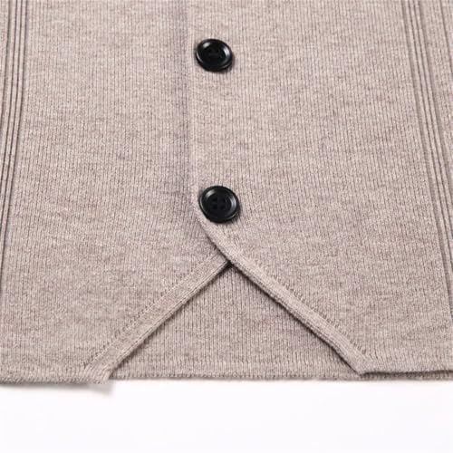 Men Casual Style Knitted Single Breasted Cardigan Sweaters Vest3