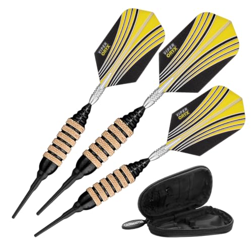 Viper Spinning Bee Soft Tip Dart Set with Casemaster Case, Black, 16 Grams