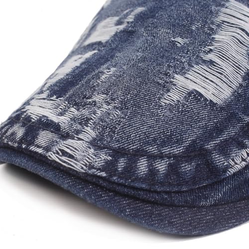 Image of Quanhaigou Men's Cotton Flat Ivy Gatsby Newsboy Driving Hat Adjustable Irish Cabbie Ivy Driving Hunting Cap