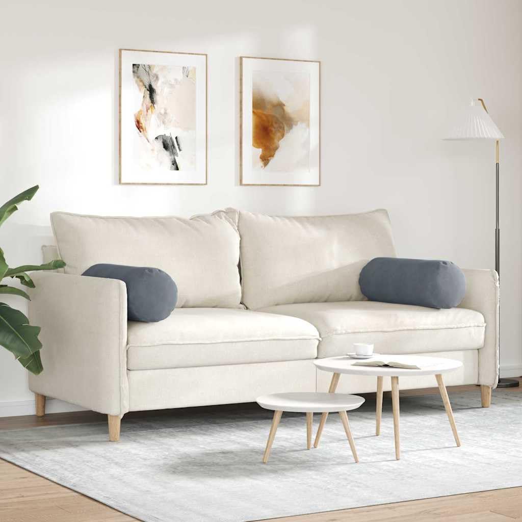 Set di 2 cuscini cervicali decorativi in morbido tessuto a coste, con imbottitura in poliestere, per divano e letto, 25 x 70 cm, rivestimento sfoderabile