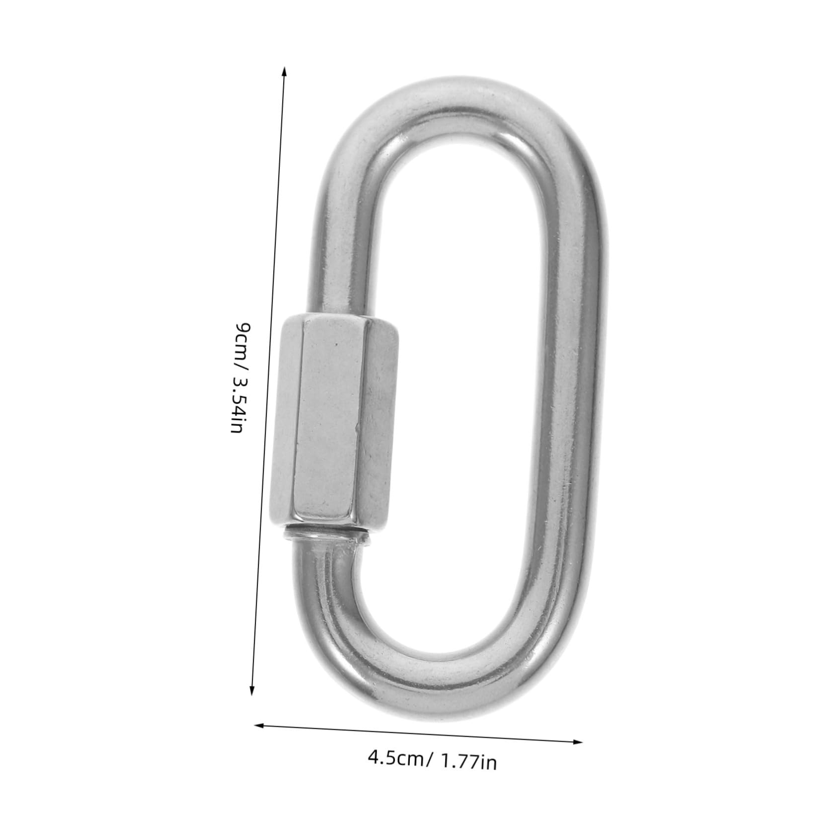 KOMBIUDA 10 piezas Conectores de Cadena de Acero Inoxidable Forma D con Cierre Rápido y Mosquetones de Bloqueo para Hamaca Camping Equipo Exterior Resistente y Seguro