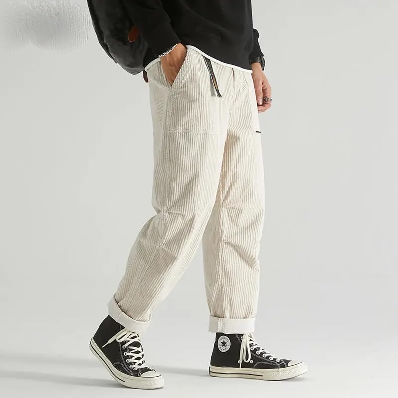 Loose Corduroy Harem Pant Autumn Winter Men's Streetwear Trousers Vintage Khaki Baggy Pants Male Cargo Pants Man3
