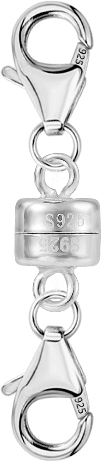 ALEXCRAFT 925 Sterling Silver Magnetic Jewelry Clasp for DIY Jewelry Making