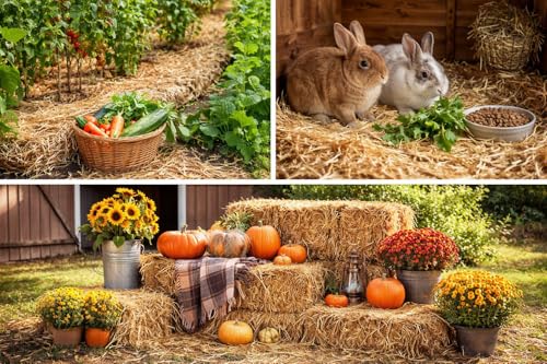 Strohballen 15 kg aus Gerstenstroh- für Kaninchen, Meerschweinchen, Pferde | Premiumqualität | Ernte 2025-8