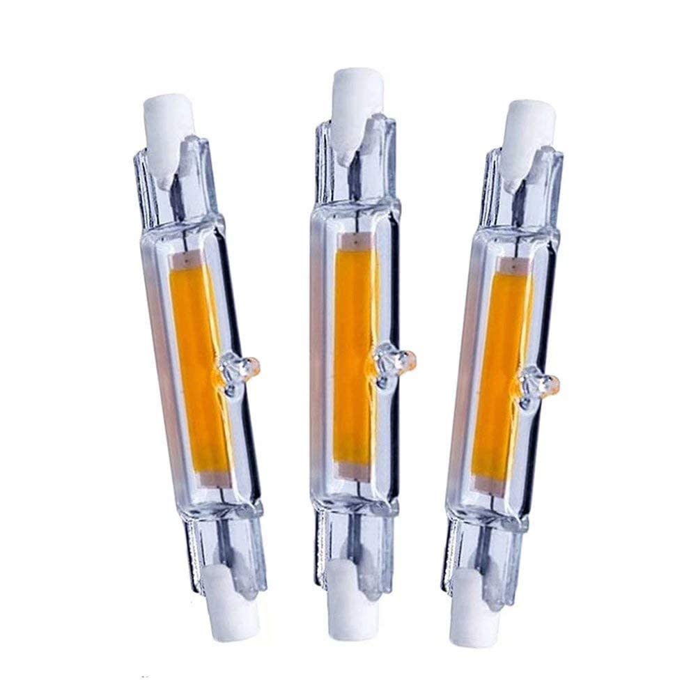 Ampoule COB à Tube de Verre LED R7S, Ampoule LED à intensité Variable R7S, Lampe à maïs 78MM 20W R7S J118 remplace la lumière halogène pour la Lampe de projecteur de Plafond (Paquet de 4)