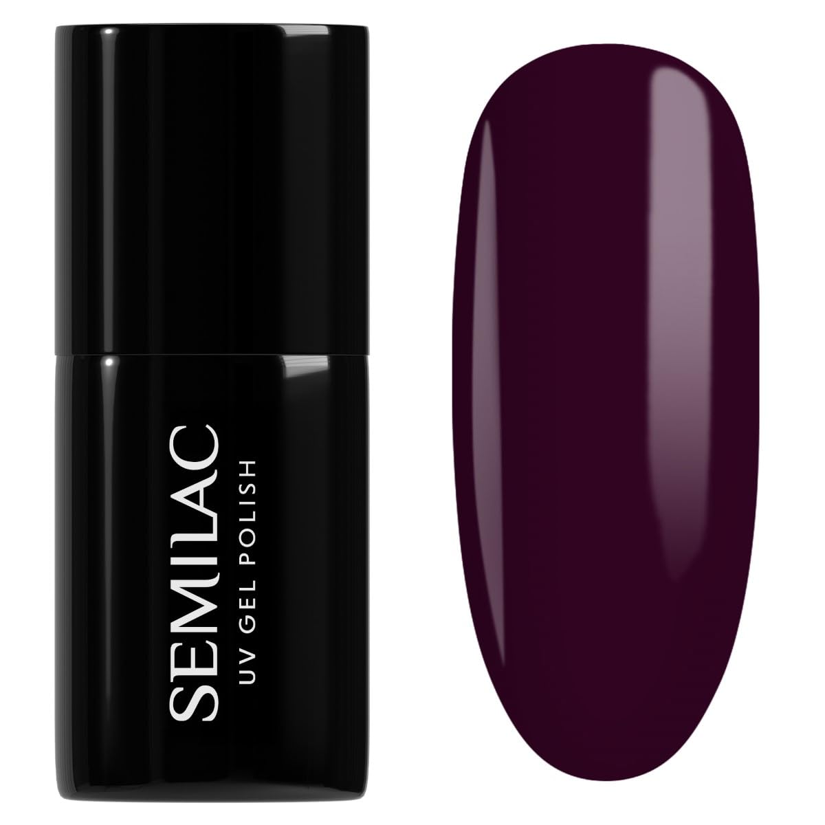 Semilac Purple Gel Nail Polish | Long Lasting And Easy To Apply | Perfect For Home And Professional Manicure And Pedicure - 099 Dark Wine 7Ml