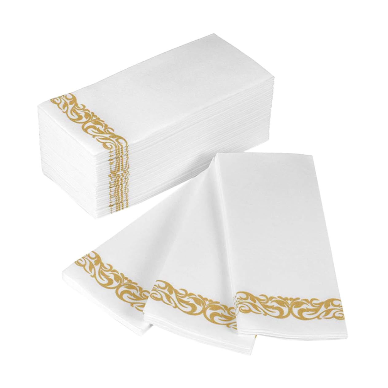 Gatuida 100 piezas Servilletas Desechables para Banquetes Unidades Papel Grueso Plegado para Fiestas Bodas Cumpleaños Elegante Decoración