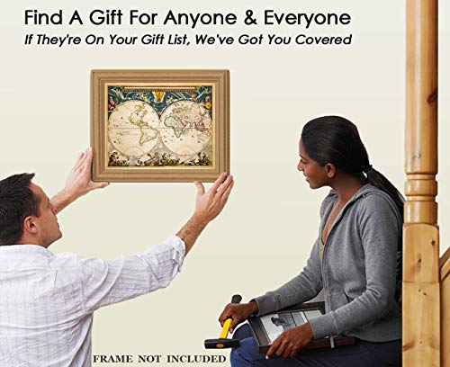 Vintage World Map Wall Art: Unique Travel & Adventure Prints For Home, Office, Living Room & Bedroom Decor - Creative Gift Idea For Retro, Boho & Modern Poster Fans | Unframed Posters 11X14 #TOP6