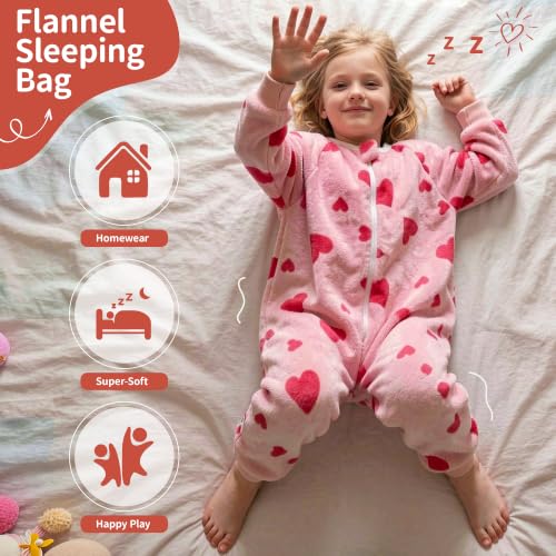 Image of MICHLEY Baby Sleeping Bag Sack Flannel Wearable Blankets Pajamas 1-6Years