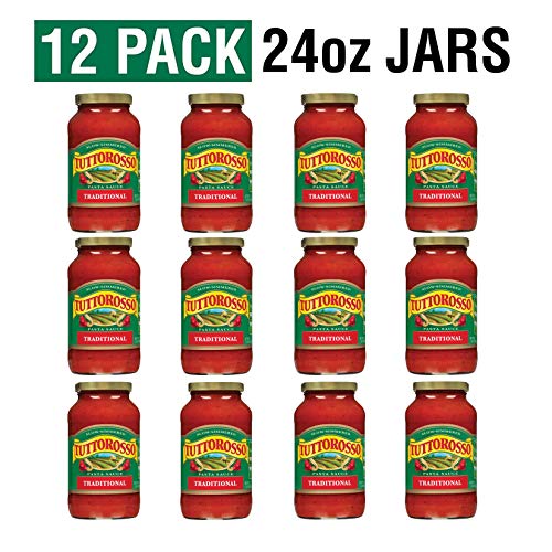 Tuttorosso Traditional Pasta Sauce, 24oz Jar (12 Pack)