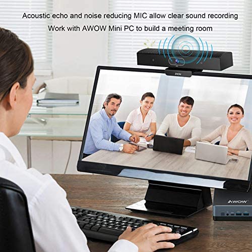 AWOW Streaming Webcam 4K, USB Webcam, mit Stereo-Mikrofon, Lautspreche, Kompatibel mit Allen Videokonferenz-Software-Apps, Conference Web Camera, für Videoanruf, Konferenz, Online-Unterricht, Spiel – Bild 3