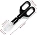 Reptile Feeding Tool, Black Spoon-Shaped Scooper with Clamp Tips, Terrarium Cleaning Tweezers for Snake, Lizard, Tarantula, Amphibian