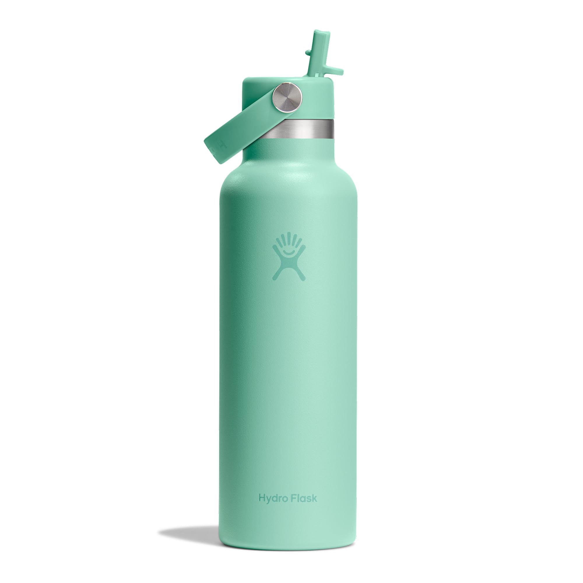 Hydro Flask – Standard Flex Straw Cap 621 ml (21 oz) Bottle – Stainless Steel, Leakproof, Cupholder Compatible – Insulated Cold 24 Hrs – Mermaid Green