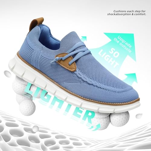 Image of Mens Casual Loafers Shoes Slip On Fashion Walking Dress Sneakers Business Oxfords Work Lightweight Soft Sole Zapatos