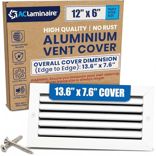 12x6 Aluminum Wall Ceiling Air Return Vent Cover HVAC Rustproof Grille