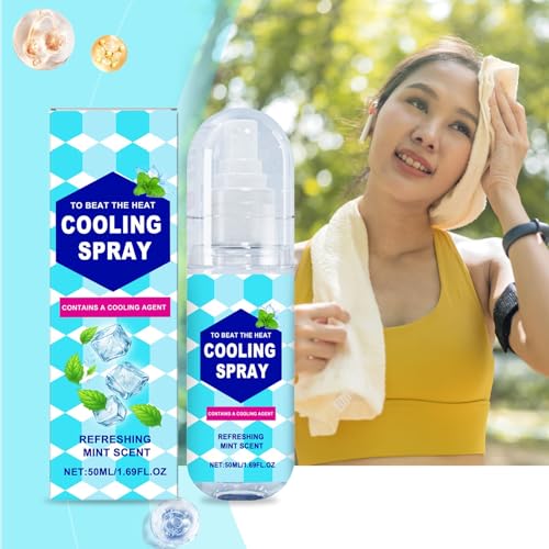 Generisch Spray refrescante, refrescante de menta, alivio instantáneo de calor y larga duración – Piel fresca – Friendly Mist for Body, Clothes & Outdoor Portable Fast – Acting Summer Heatstroke - imagen 2