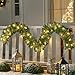 Joiedomi 9Ft Christmas Garland Prelit with 50 Count Light, Plug in Lighted for Home & Office Xmas Decorations Indoor and Outdoor Decor Holiday Decorations Xmas Garland Christmas Window Decor