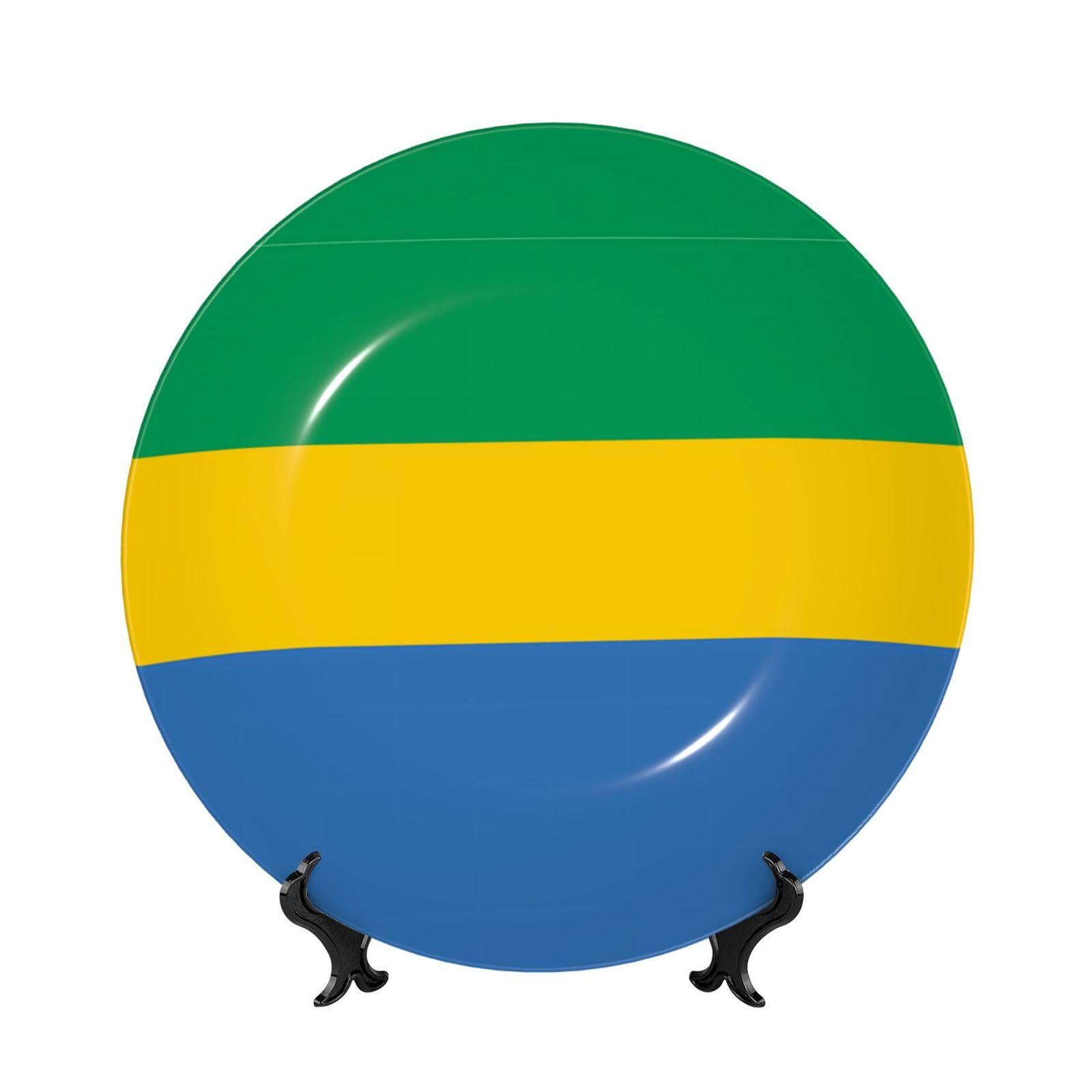 Platos decorativos de Gabón de 8 pulgadas con soporte incluido