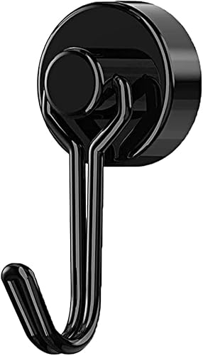 Imanes Gancho NdFeB 17.6 lbs Tirar Acero Superficie Imanes Colgante Gancho Organizador Multiusos Reutilizable Negro