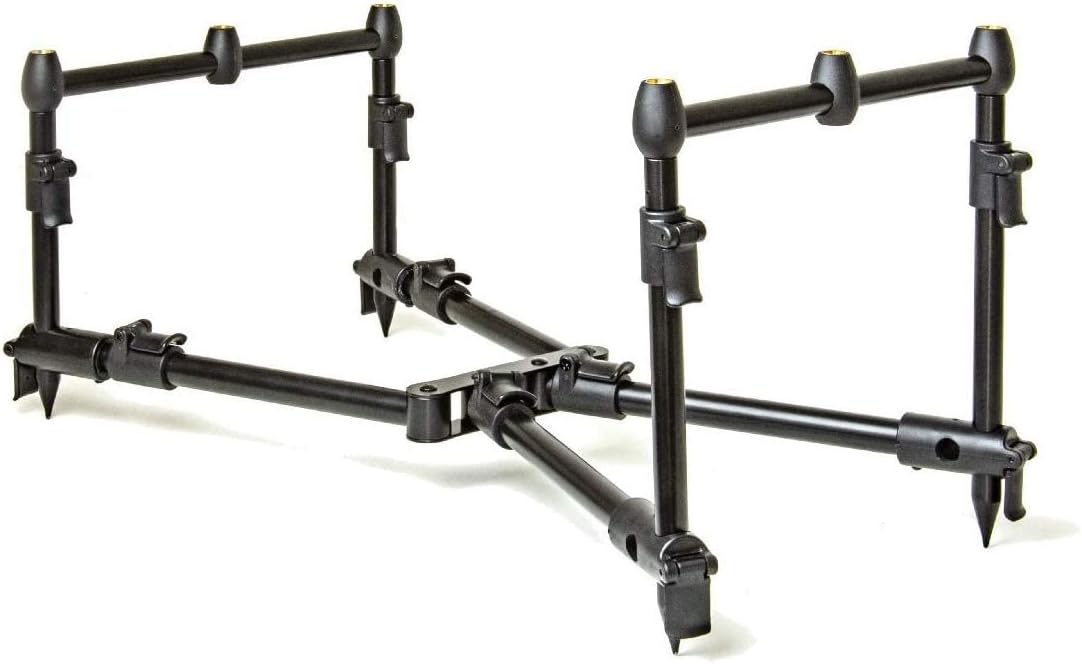 Saber - LowPro Compact Pod - Matt Black Finish - Fishing Rod Holder - Fishing Rod Pod & Carry Case - Fishing Gear Equipment - Ultra Compact - Fully Adjustable Pod Rest