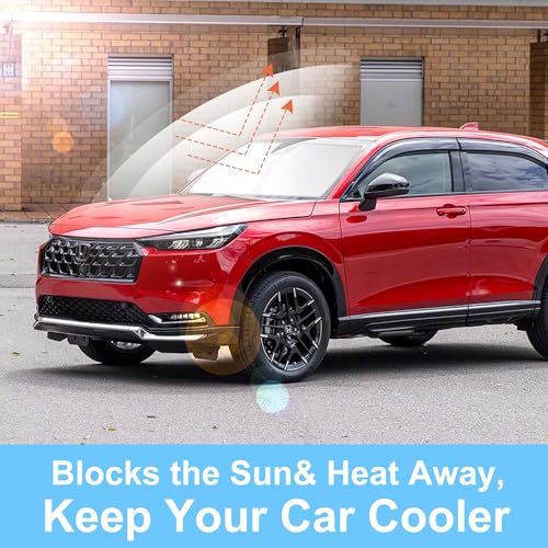 Image of Windshield Sun Shade Custom Fit for 2023 2024 2025 2026 Honda HR-V HRV Accessories Foldable Sunshade Sun Blocker Protect Car from Sun Rays & Heat Damage Keep Car Cooler