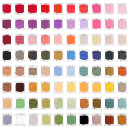 Image of 80 Colors Embroidery Thread Set, Friendship Bracelet String Kit with Floss for DIY Sewing, Jewelry Making, and Craft Projects