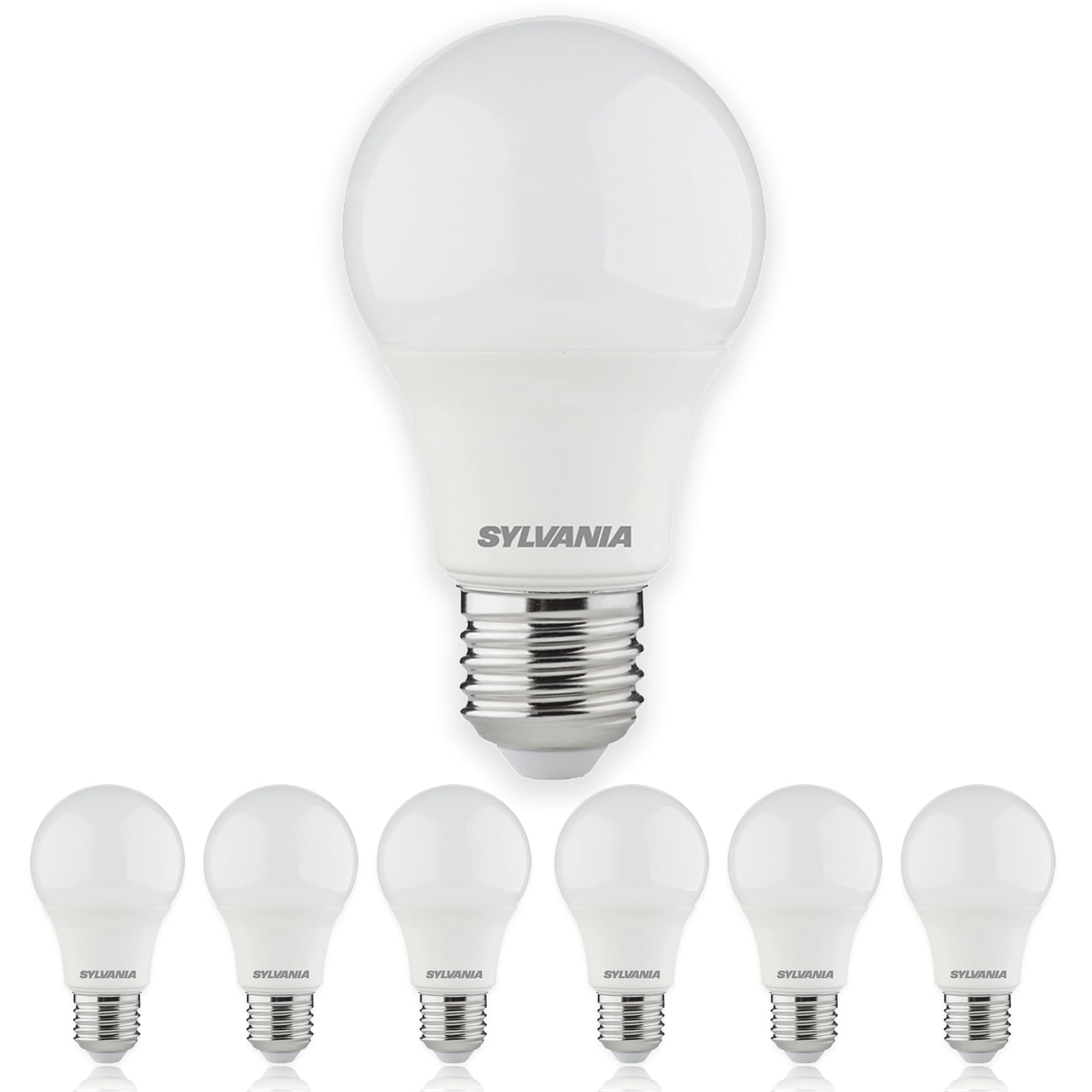 SYLVANIA LED Lampe E27 9W = 75W, 1055 Lumen, Warmweiß 2700K, Nicht Dimmbar, LED Glühbirne E27 Energiesparend – 6er Pack