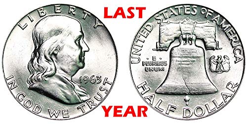 1963 D AMAZON SPECIAL! LAST SILVER FRANKLIN HALF DOLLAR MINTED!...