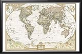 Push Pin Map National Geographic World Map with Push Pins Premium Matte Black Frame
