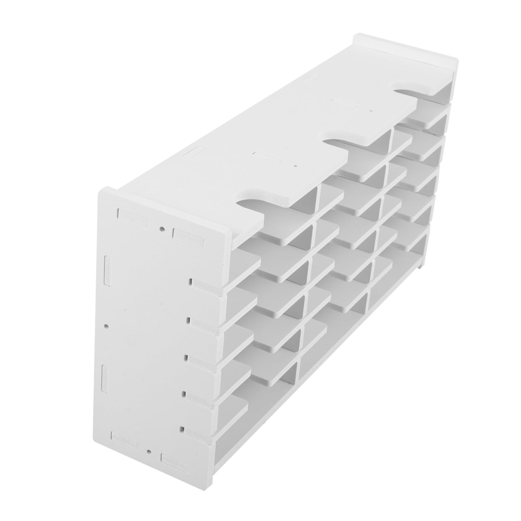 Scatola Porta CD in Legno Bianco 18 Scomparti, Custodia Compatta per Proteggere CD e Dvd, per Ufficio e Casa