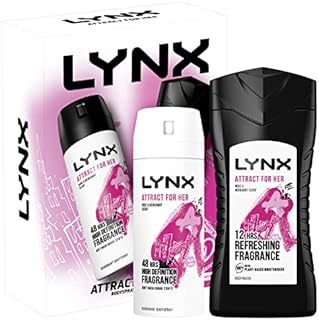 LYNX Attract for Her bodywash & body spray perfect for her daily routine, 2 piece Gift Set for her