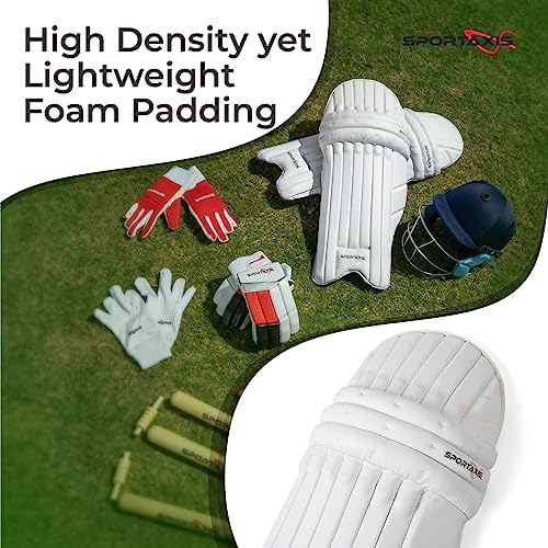 Sportaxis Professional Lightweight Cricket Batting Leg Pads For Men (White) #TOP3