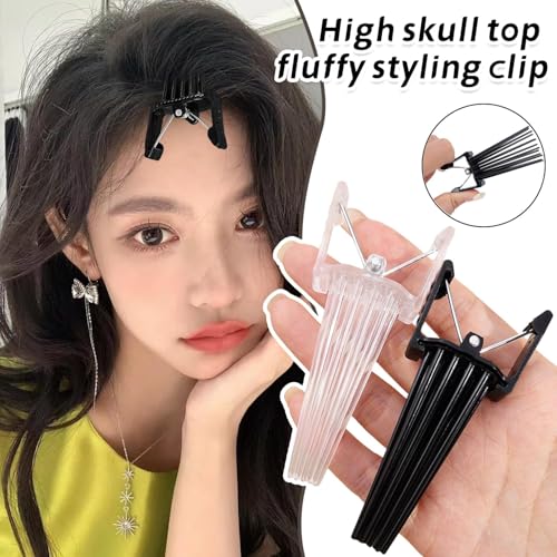 2 Clips Voluminizadores para Cabello Negro y Blanco miniatura 3