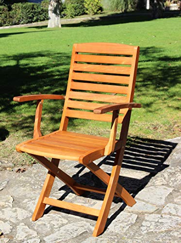 Poltrona pieghevole in legno 2pz per esterno