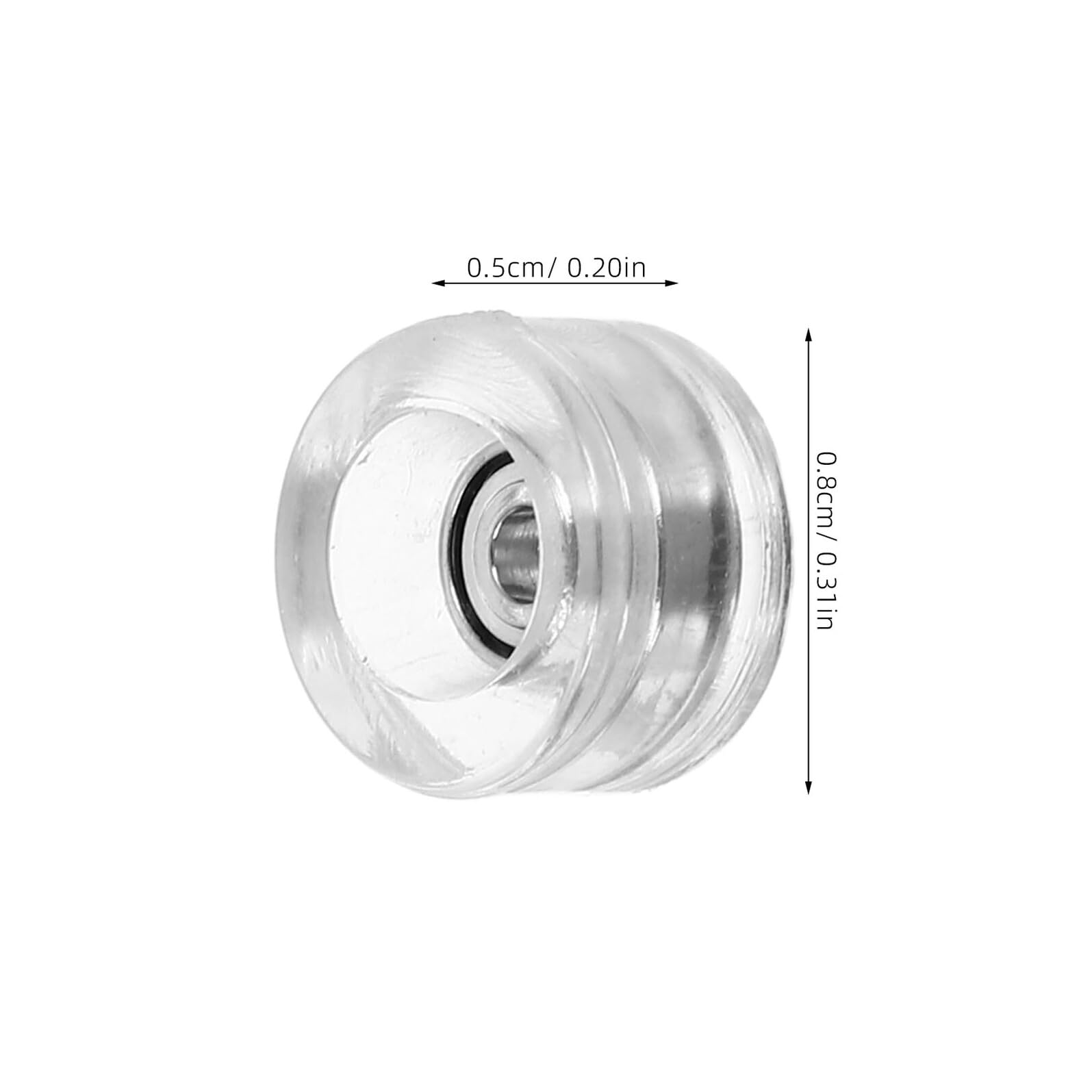 Finger Skateboard Rollen 4 Stück Transparent mit Kugellagern Leichte Skateboard Räder für Fingerboard Zubehör Vielseitig für Training Tricks