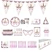 Produktbild Amycute 90-teiliges Einhorn-Party-Set für Geburtstag, Party-Set mit Einhorn-Motiv für Einhorn, Tischdecken, Servietten, Trinkhalme
