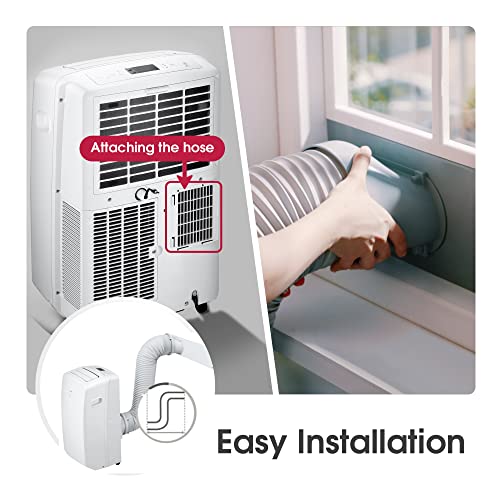 Image of LG 7000 BTU (DOE) / (10500 ASHRAE) Portable Air Conditioners Cools 300 Sqft Easy Install & Remote Control LCD Display Eco-friendly Small Room Air Conditioner AC Unit Cool Home White LP0723WSR