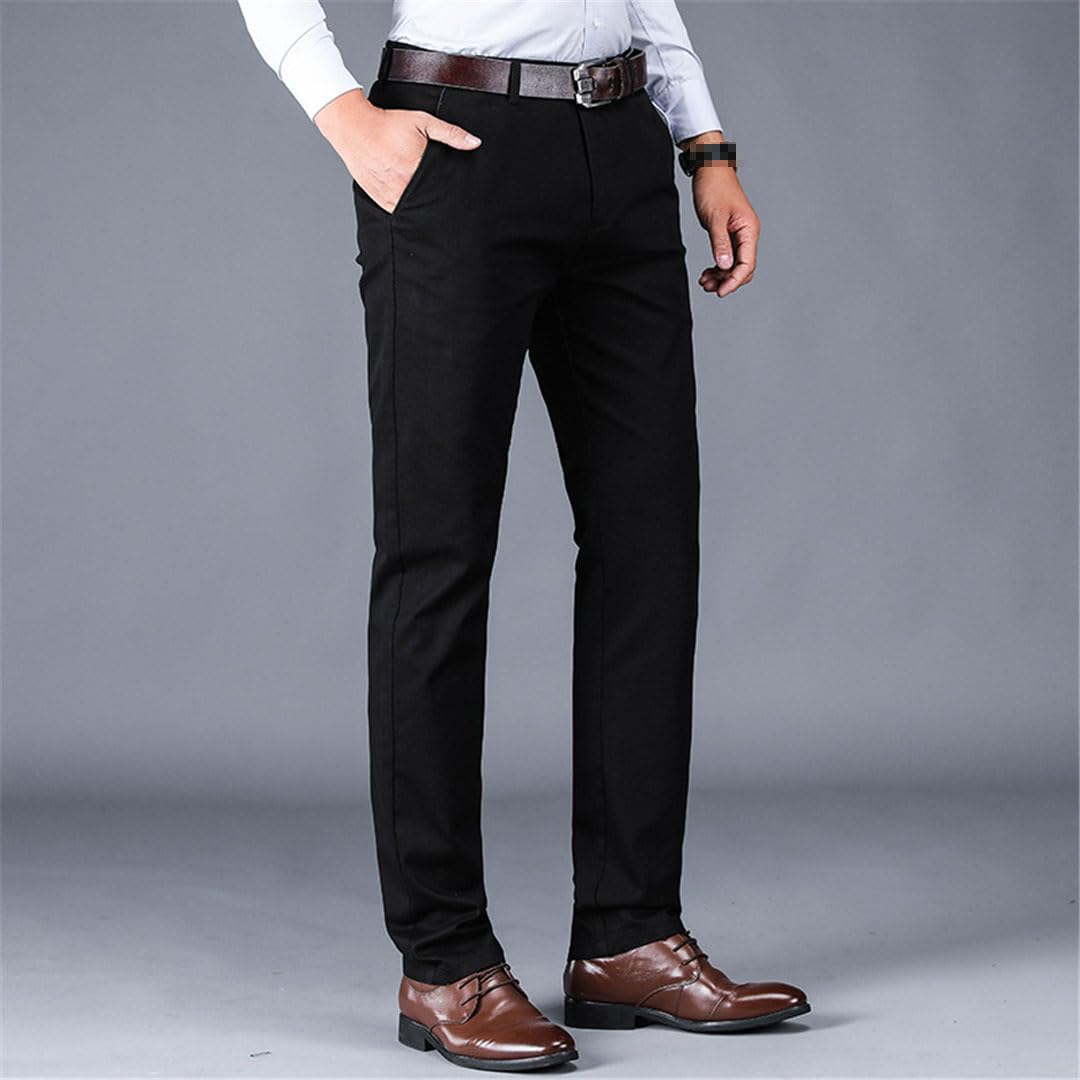 Vogrtcc Pantalones De Hombre Elástico Ajuste Formal Drapeado Trajes Rectos De Gran Tamaño Vestido Pantalón De Oficina De Negocios