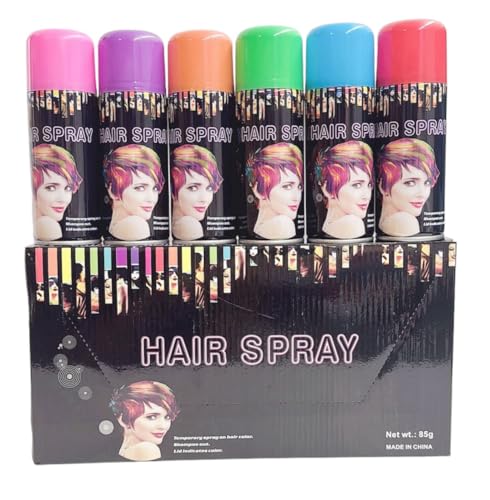 Spray de color temporal para cabello 3oz, pack 24 latas miniatura 3