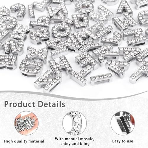 52 Stück Buchstaben Anhänger mit Strasssteinen 8mm Große Buchstaben Anhänger mit Strasssteinen von A-Z zur Schmuckherstellung Kristall Alphabet Anhänger für Selbstgemachte Halsketten Choker Armbänder