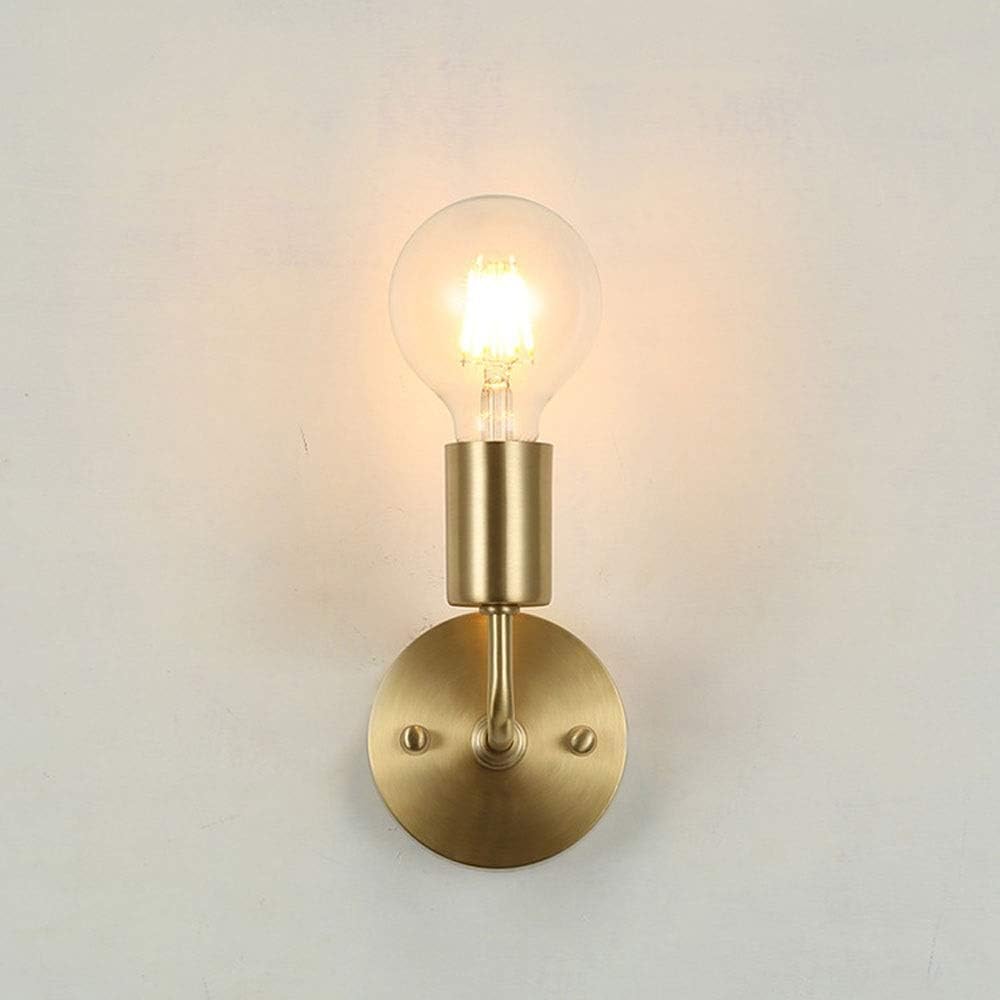 VGTLAKEX Wall Light Brass Wall Mount Farmhouse Light Loft Lamp Copper Edison Sconce Lighting Headboard for Living Bedroom E27 Socket
