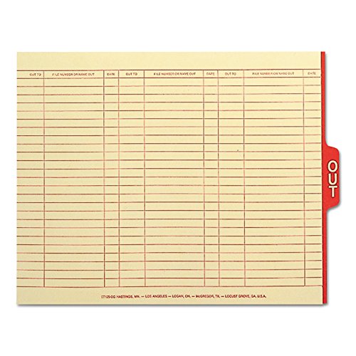 Smead End Tab Out Guides With Printed Form, 1/5-Cut Tab Center Position, Letter Size, Manila, 100 Per Box (61910) #TOP1