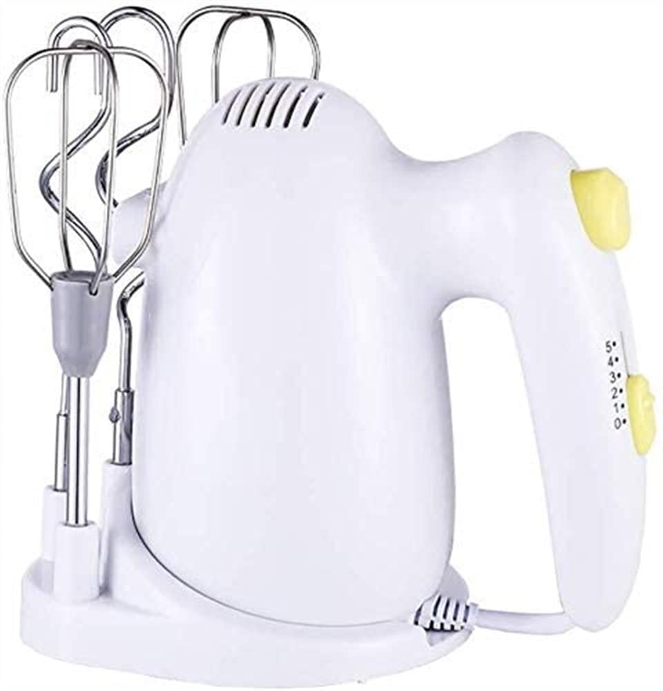 Hand Mixer 5 Speed Electric Kitchen Handheld Mixers with 4 Stainless Steel Attachments for Whipping Mixing Cake Egg