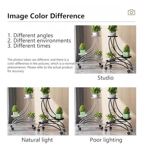Étagère à fleurs design en métal durable pour décoration d'angle
