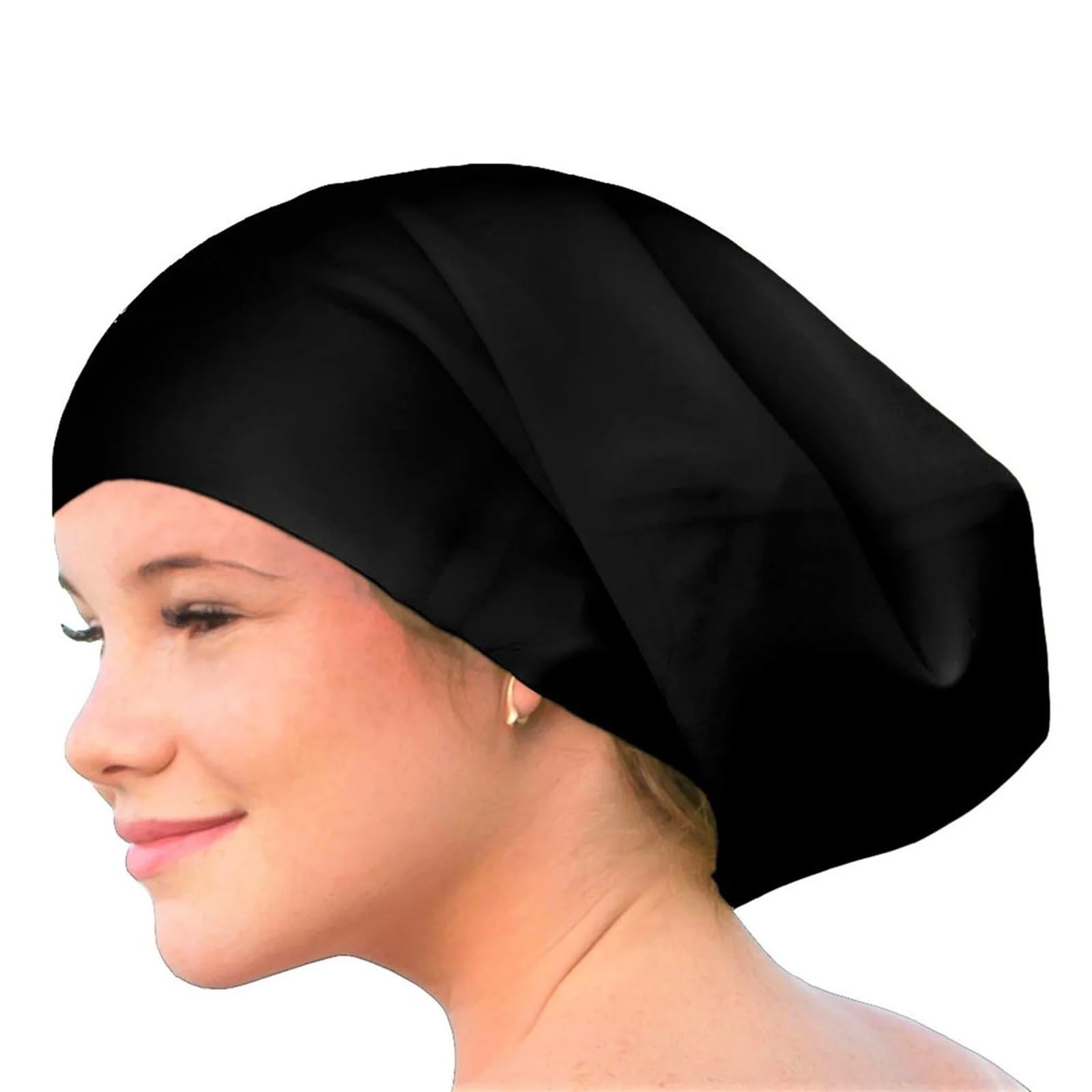 Cuffia da nuoto 2 pezzi in silicone extra large ad alta elasticità unisex con copertura for le orecchie for capelli lunghi Per Uomo/Donna