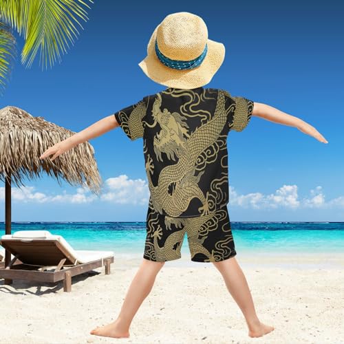 Image of visesunny Little Boys Short Sleeve T-Shirt Beach Shirts Casual Shorts Set Summer Clothes for Kids Outfits